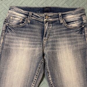 Daytrip Silver-Blue Skinny Jeans - Faded Stretch Denim